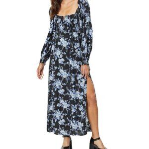 Free People Jaymes Midi Dress Floral Printed Smocked New S